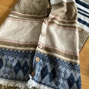 Poncho cape scarf